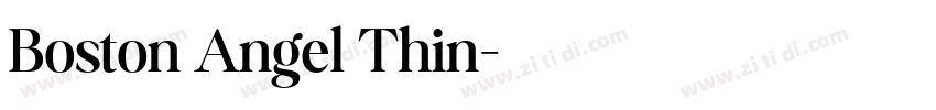 Boston Angel Thin字体转换